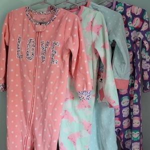 Carter's fleece footie pajamas, 4 pack